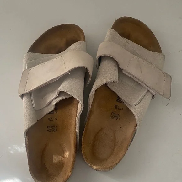 Birkenstock Kyoto Sandals beige men Sz 10 - Picture 1 of 4